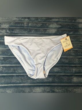Shade & Shore Light Blue Bikini Bottom NWT Size S Classic Swim Minimal